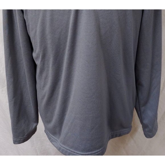 Starter Mens Medium 38-40 Grey Check 1/4 Zip Pullover Heavy Long Sleeve Jacket - Picture 4 of 12